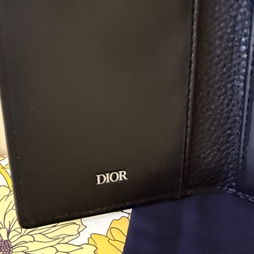 GWP ITEM 📣 Dior Men’s wallet Black Leather Dior Wallet Men’s Dior Gift wallet - Picture 3 of 10